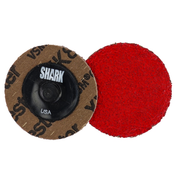 Shark Industries 2" Red Ceramic Grinding Discs Rolock 40 Grit - 25 Pk 12623 - main
